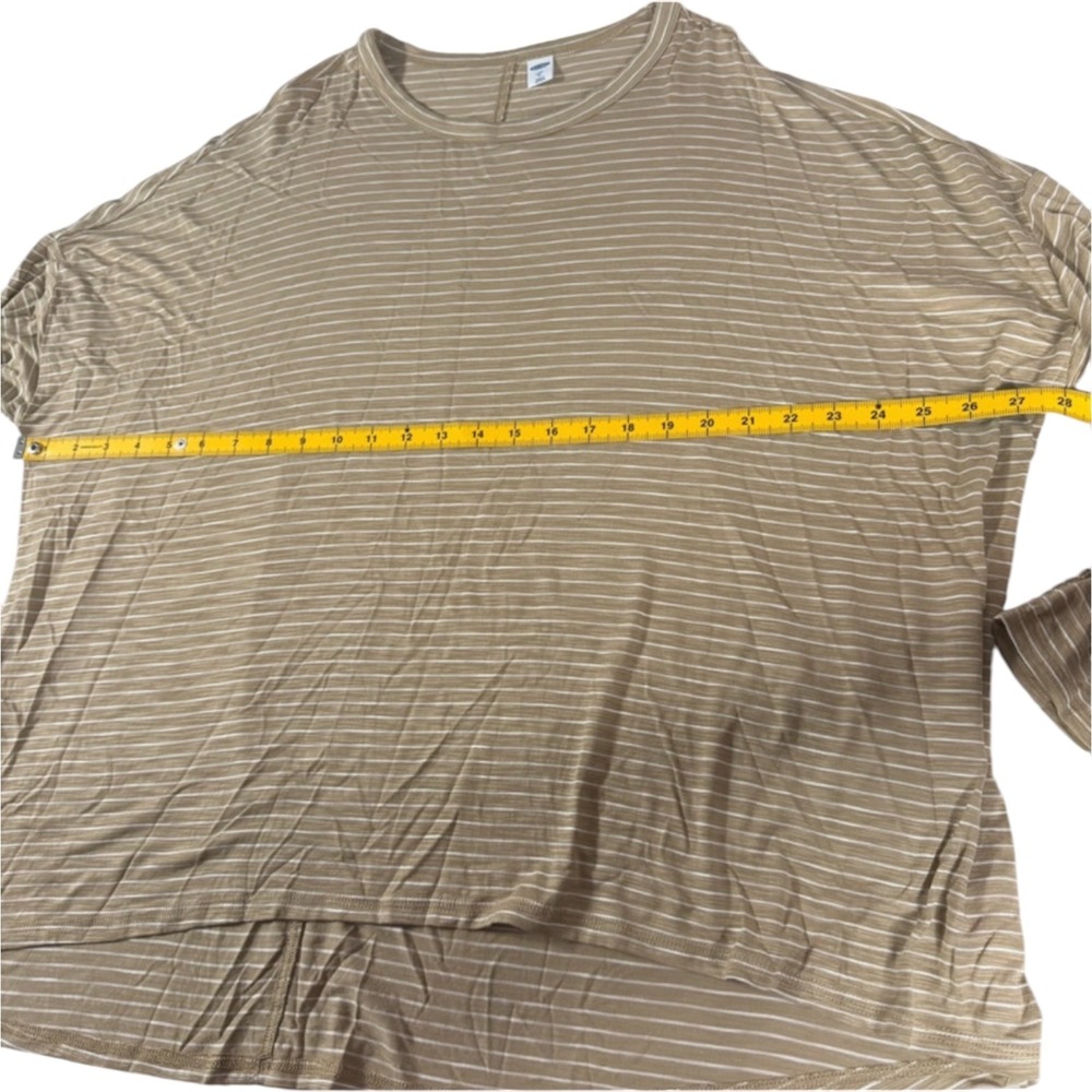 NWT Old Navy Luxe Striped Tunic T-Shirt curved tunic-length hem Size XL - Picture 7 of 7